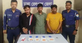 রেলওয়ে পুলিশের অভিযানে ৭৪০ পিস ইয়াবা উদ্ধার,গ্রেপ্তার ৩
